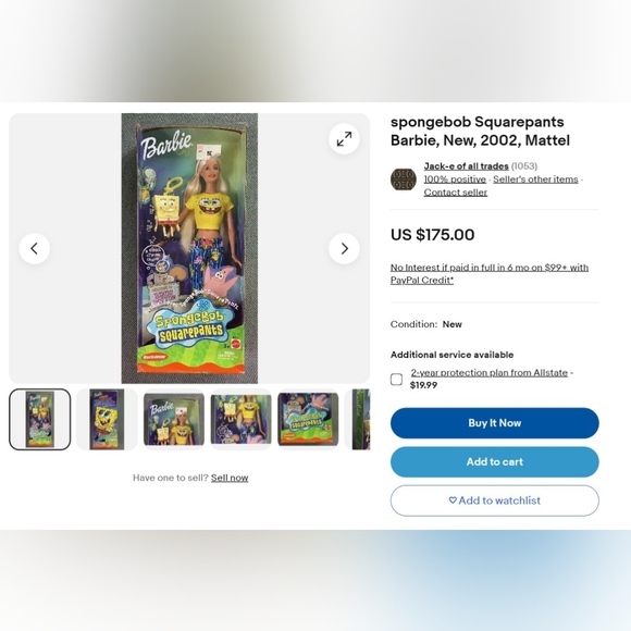 Special Edition 2002 Spongebob Square Pants Barbie Mattel NIB - Picture 4 of 7